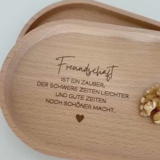 Persönliches Geschenk Beste Freundin | Holztablett Freundschaft | Tablett mit Gravur | Weihnachtsgeschenk | Geburtstag Kleine Aufmerksamkeit