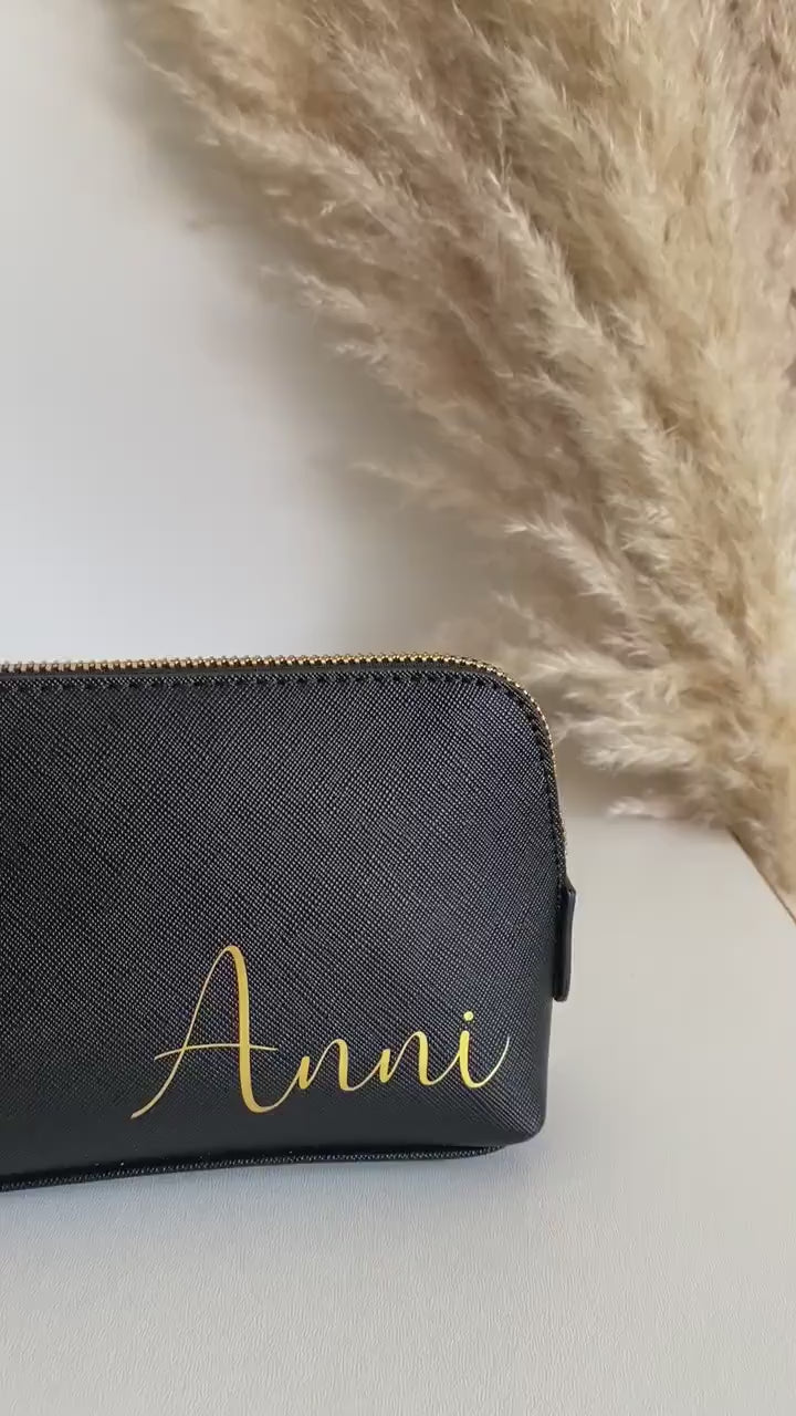 Personalisierte Kosmetiktasche mit Namen | Schminktasche | Kulturtasche | Geschenk Frau Mama | Geburtstagsgeschenk | Kulturbeutel