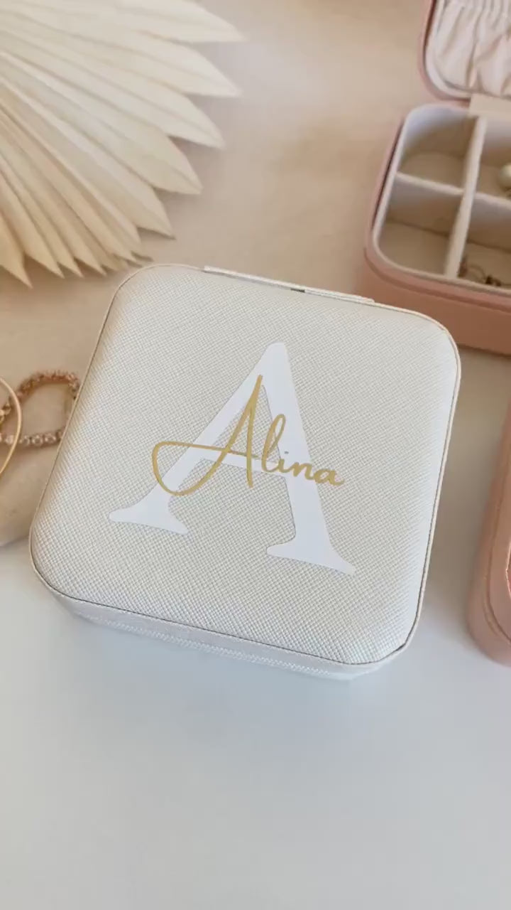 Personalisierte Schmuckbox mit Namen | Schmuckkästchen | Schmuck Organizer | Geschenk für Frauen und Mama | Geschenkidee | Geburtstageschenk