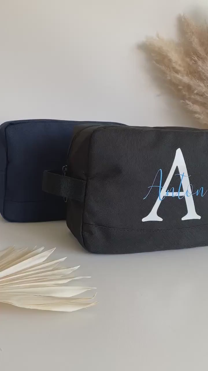 Kulturbeutel Mit Namen 'Kai' & Feuerwehr-Motiv Für Jungen – Personalisierte Waschtasche