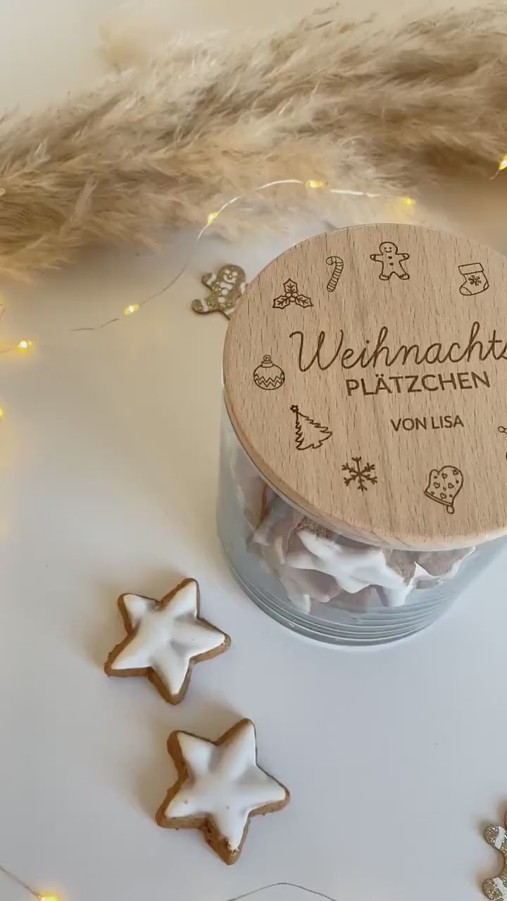 Keksdose personalisiert | Personalisiertes Vorratsglas | Weihnachten | Weihnachtsgeschenk mit Namen | Plätzchen | Weihnachtsdeko | Nikolaus