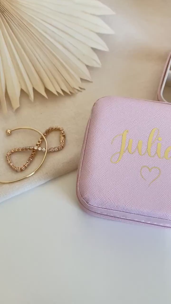 Personalisierte Schmuckbox mit Namen | Schmuckkästchen | Schmuck Organizer | Geschenk für Frauen und Mama | Geschenkidee | Geburtstageschenk